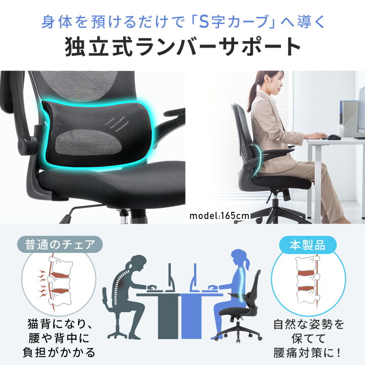 楽天市場】【楽天1位受賞】オフィスチェア メッシュ 腰 クッション 