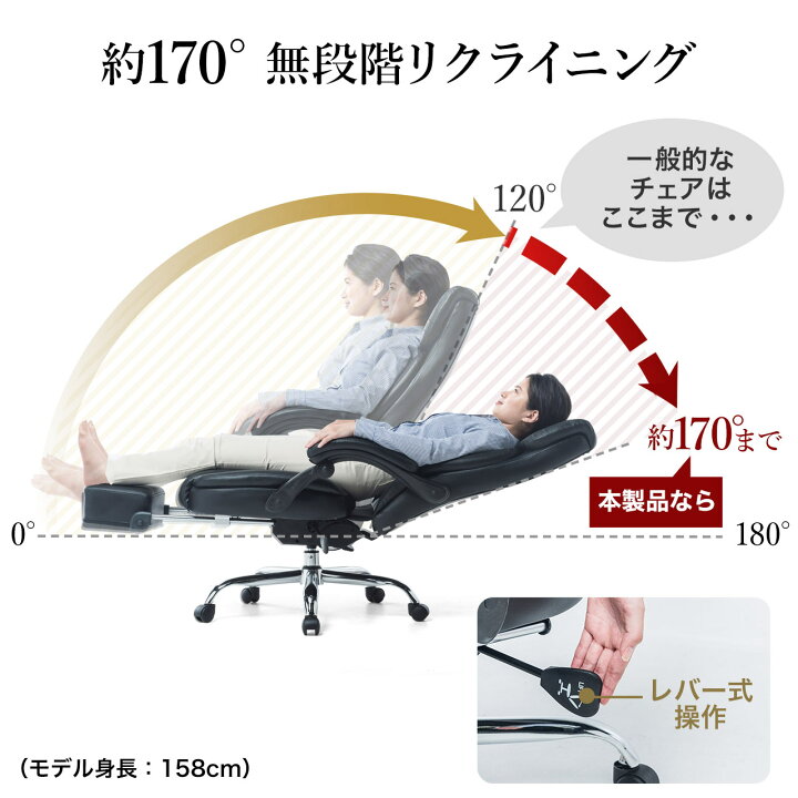 楽天市場】【楽天1位受賞】オフィスチェア レザー ハイバック 