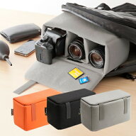 【楽天1位受賞】一眼レフ カメラバッグ ソフトクッションボックス メンズ レディース オレンジ/ブラック/…