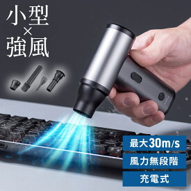 電動エアダスター 充電式 強力 ダストブロワー 風量無段階調節 ノズル付き 小型 軽量 ガス不使用 空気吸引 Type-C 逆さ噴射可能 クリーナー PC掃除 洗車 空気入れ 浮き輪 圧縮袋 エアーダスター 小型ブロワー