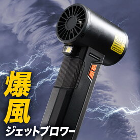 【楽天1位受賞】エアダスター 電動 ブロワー 洗車 超強力 風速最大約55m/s 風速4段階調整 充電式 コードレス 4000mAh LEDライト 電池残量表示 落ち葉 庭掃除 ブラック