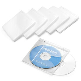 CDケース DVDケース 不織布ケース 2穴付 両面収納×100枚セット ホワイト インデックスカード付 収納ケース メディアケース 持ち運び