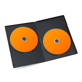 DVDケース トールケース 7mm 2枚収納 ブラック CDケース 収納ケース メディアケース