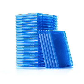 【楽天1位受賞】ブルーレイディスクケース 25枚セット CDケース DVDケース 標準サイズ Blu-ray・1枚収納 ブルー 収納ケース メディアケース Blu-ray・DVD・CD対応
