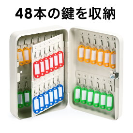 キーボックス 鍵ボックス 48本収納 鍵付き 壁固定 タグ付き 壁掛け 鍵 収納