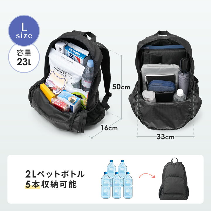 楽天市場】折りたたみリュック エコリュック コンパクトリュック 