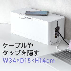 ケーブルボックス 電源まわり 目隠しボックス タップ収納ボックス ケーブル収納 幅34cm 充電ステーション ABS樹脂 Switch収納