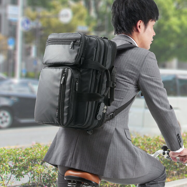 楽天市場 ビジネス リュック 3way 耐水 ビジネスバッグ メンズ 通勤 出張 営業 大容量 15 6インチワイド 手提げ パソコンバッグ ビジネスリュック 大人 ブリーフケース ビジネスバック サンワダイレクト楽天市場店