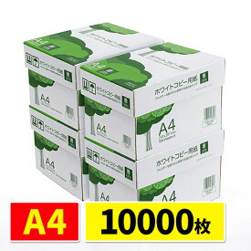 【スーパーSALE限定！200円OFFクーポン配布中！】【まとめ割 4箱セット】コピー用紙 A4サイズ 500枚×20冊 10000枚 高白色 ホワイト PPC用紙 印刷用紙 大容量