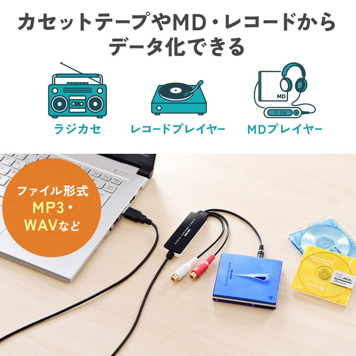 楽天市場】【楽天1位受賞】 オーディオキャプチャー USB ケーブル 