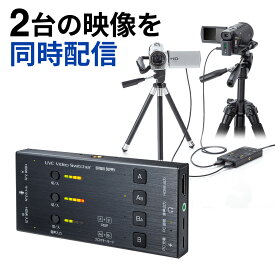 【クーポンで200円OFF！ 6/11(火)1:59まで】HDMIキャプチャー 2入力 2台映像同時配信 音声出力 USBPD60W対応 WINDOWS MAC