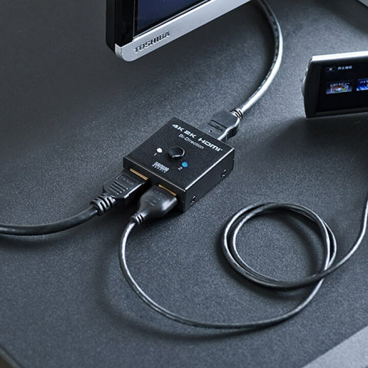 HDMI切替器 HDMI セレクター 双方向 4K 30Hz 2ポート 手動切り替え 2入力1出力 1入力2出力 金メッキ PS4 スイッチ Nintendo Switch HDCP 自動切り替えなし サンワダイレクト 4K@30Hz対応HDMI切替器