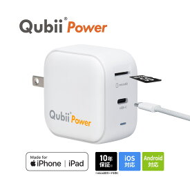 【楽天1位受賞】Qubii Power USB Type-C キュービーパワー タイプC USB-C iPhone Android アンドロイド スマホ iPad対応 充電しながら バックアップ 充電器 写真保存 自動バックアップ データ保存 makter