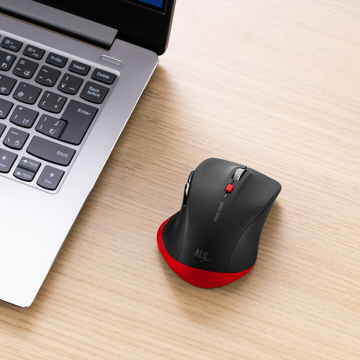 Bluetoothマウス 小型マウス 5ボタン ワイヤレス マウス アルミホイール 静音 ブルーLED 多ボタンマウス :  サンワダイレクト店