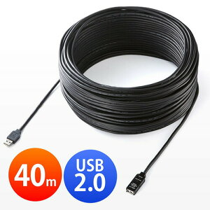 USB�P�[�u�� 40m USB2.0 �����P�[�u�� �u���b�N