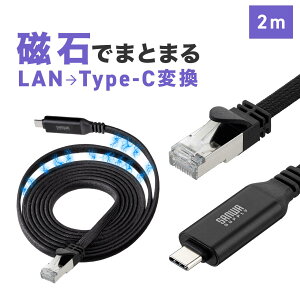USB Type-C LAN�ϊ��P�[�u�� �J�e�S��6 1Gbps �M�K�r�b�g 1m 2m ���΂ł܂Ƃ܂� �t���b�g�P�[�u�� �h���C�o�s�v MAC�A�h���X�p�X�X���[�Ή�