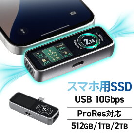 【クーポンで800円OFF！6/11(木) 1:59まで】【楽天1位受賞】SSD 外付けSSD 2TB 1TB 512GB 冷却ファン内蔵 液晶画面付き USB-C USB3.2Gen2 コンパクト ポータブル PD充電対応 バックアップ 超小型 読込990MB/s 書込960MB/s メモリ