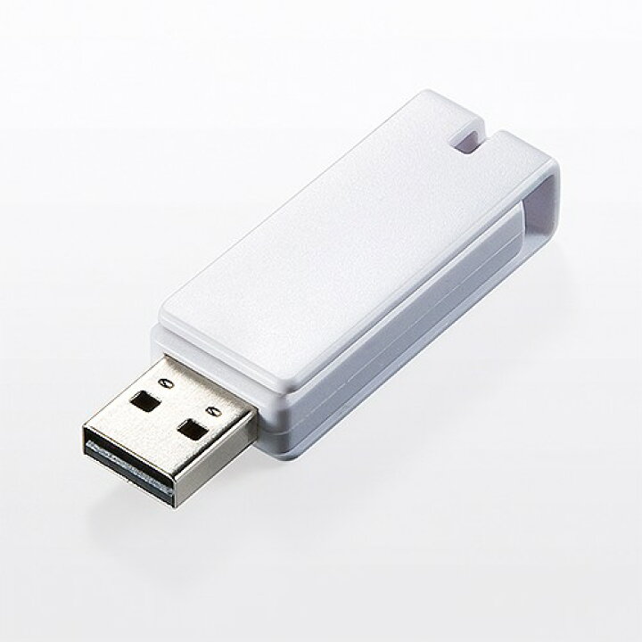 楽天市場 Usbメモリ 16gb 名入れ対応 紛失防止 ストラップ付き キャップレス ホワイト Usbメモリー 入学 卒業 おしゃれ サンワダイレクト楽天市場店