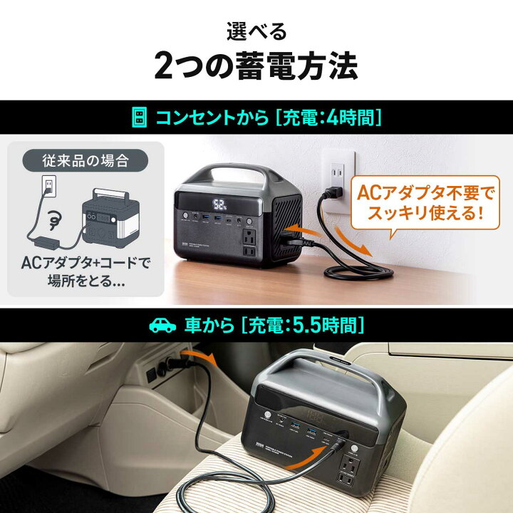 ポータブル電源 G300B 86000mA AC出力300w 1回のみ使用-BOSCH ハンマー 