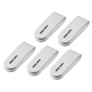 ケーブルクリップ マグネット シリコン製 イヤホンクリップ ケーブル収納 5個セット ホワイト CA-517W サンワサプライ