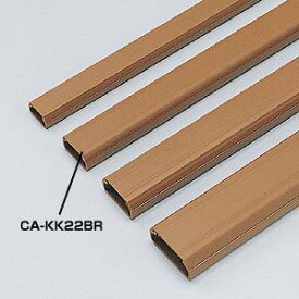 ケーブルモール 配線カバー 角型 3本収納可能 1m ブラウン 配線の整理に最適なケーブルカバー おしゃれ CA-KK22BR サンワサプライ
