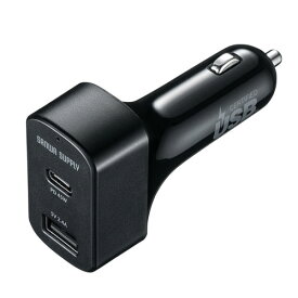 カーチャージャー USB PD45W USB Type-C 12W USB A 合計57W出力 12V/24V車対応