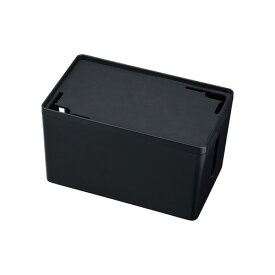 ケーブル＆タップ収納ボックス Sサイズ 配線カバー おしゃれ コンパクト コードケース ブラック CB-BOXP1BKN2 サンワサプライ