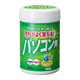 【楽天1位受賞】パソコン用ウェットティッシュ 100枚入り 除菌 消臭 帯電防止 電解アルカリイオン水 CD-WT1KL2 サンワサプライ