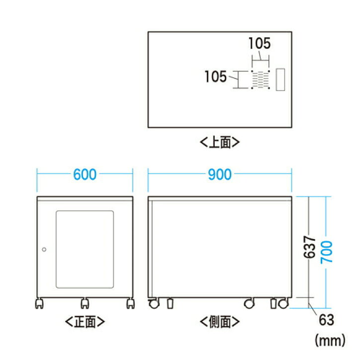 楽天市場】サーバーラック 19インチ 中型 13U 高さ70cm CP-202 