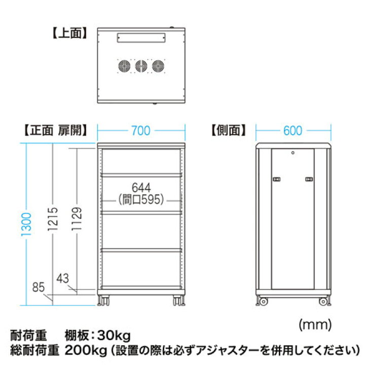 全国どこでも送料無料 H1300 別途送料 CP-SVCMULT2 マルチ収納ラック サンワサプライ アクセサリー・部品