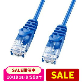 【楽天1位受賞】LANケーブル 0.5m 1m 2m 3m 5m 10m cat6 極細 細径 細い スリムタイプ 直径3.8mm より線 ストレート 青 白 ブルー ホワイト カテゴリ6