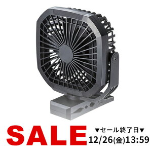 ��^USB��@ USB�[�d �����u�� �}�O�l�b�g �N���b�v �Œ� 4�i�K���ʒ��� 360°��] �O�r�Ή� 1/4�C���`�l�W 6000mAh �o�b�e���[ �@�l �ԓ� �u���b�N FAN-USB1BK