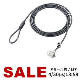 セキュリティワイヤー 盗難防止 ノートパソコン バッグ スーツケース PC ワイヤーロック シリンダー錠 セキュリティスロット付き ケーブル長2m 鍵 マスターキー対応 パソコンロック ノートPC
