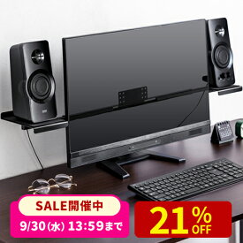 【楽天1位受賞】スピーカースタンド VESA モニター取り付け スピーカー台 卓上 パソコン PC 小型 モニター 2ch ペア 卓上 収納 24〜37インチ程度対応