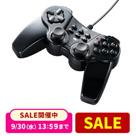 【楽天1位受賞】 ゲームパッド 16ボタン 全ボタン連射対応 コントローラー PC 有線 アナログ デジタル Xinput対応 振動機能付 日本製高耐久シリコンラバー使用 windows専用