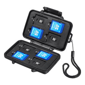 防水・防塵メモリーカードケース（SDカード、microSDカード用） FC-MMC29BK サンワサプライ