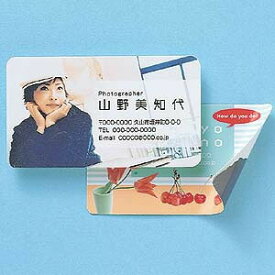 インクジェットフォト光沢名刺カード（角丸・フォト光沢・100枚分×3セット） JP-MCMARUGK-3 サンワサプライ