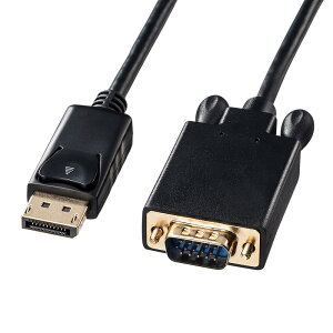 DisplayPort-VGA�ϊ��P�[�u���i�u���b�N�E1m�j KC-DPVA10 �T�����T�v���C