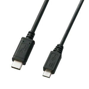 USB2.0 microB�R�l�N�^-Type C�P�[�u���i�u���b�N�E1m�j KU-CMCBP310 �T�����T�v���C