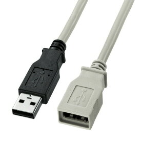 USB2.0延長ケーブル（0.5m・ライトグレー） KU-EN05K サンワサプライ