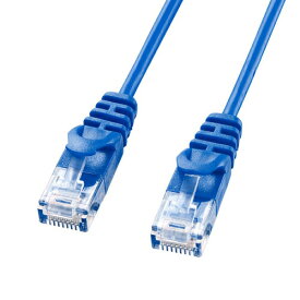 【最大10%OFFクーポン配布中！6/5(水) 23:59まで】 CAT6LANケーブル(極細・5m・ブルー) LA-SL6-05BL サンワサプライ