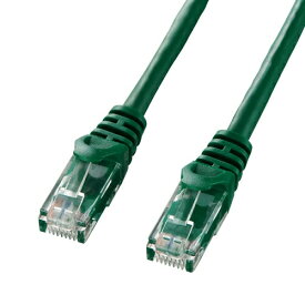 【最大10%OFFクーポン配布中！6/5(水) 23:59まで】 CAT6LANケーブル(UTP・15m・グリーン) LA-Y6-15G サンワサプライ