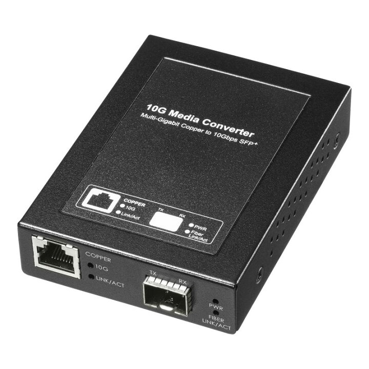 楽天市場】10Giga光メディアコンバータ コンパクト RJ-45ポート SFP 