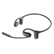 Bluetoothヘッドセット オープンイヤー 有線対応 両耳 収納ポーチ付 単一指向性マイク ENCノイズキャンセ…