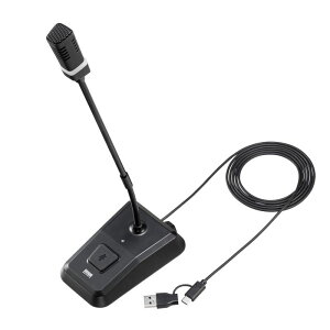 USB�X�^���h�}�C�N Type-C/USB A���Ή� DSP�m�C�Y�L�����Z�����O �~���[�g�@�\ �X�e���I�~�j�v���O�|�[�g���� Windows Mac Zoom �^�� �����N���� MM-MCTC02NC �T�����T�v���C
