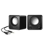 USB電源 PCスピーカー 6W出力 3.5mmプラグ接続 パッシブラジエーター 小型サイズ MM-SPL23UBK サンワサプ…