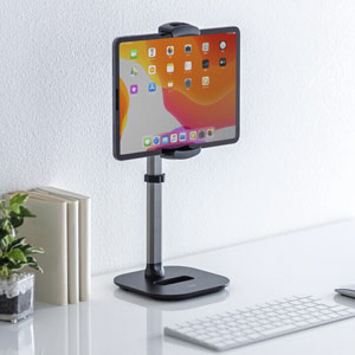 ビッグ割引 モバイルモニター用伸縮アームスタンド 高さ調節タイプ サンワサプライ PDASTN69BK asakusa.sub.jp