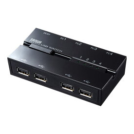 【クーポンで200円OFF！ 6/11(火)1:59まで】磁石付きUSB2.0手動切替器（ハブ付き・4回路）