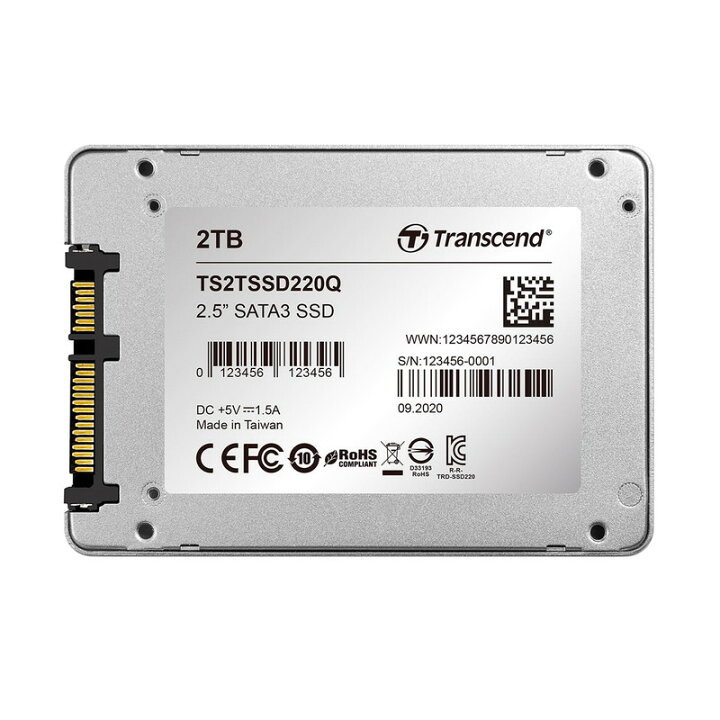 楽天市場】SSD 2TB 内蔵 2.5インチ SATAIII TS2TSSD220Q トランセンド  