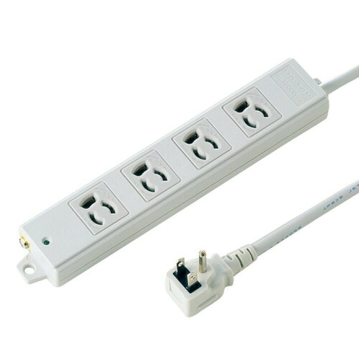 楽天市場 工事物件タップ 3p抜け止め L型プラグ 4個口 3m サンワダイレクト楽天市場店